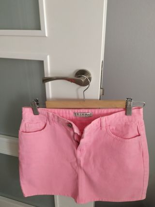 Falda vaquera rosa