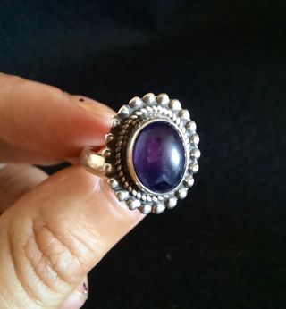 Conjunto de Amatista y Plata de Ley.