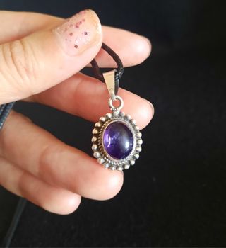 Conjunto de Amatista y Plata de Ley.