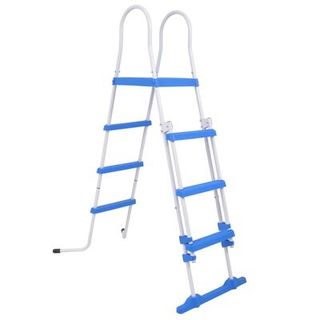 Escalera de piscina con 122 cm azul