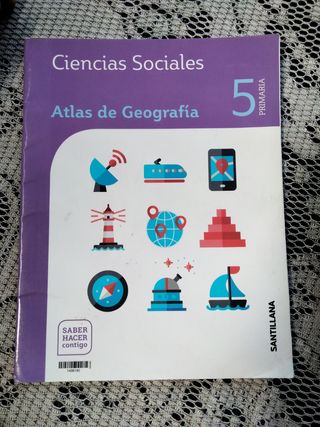 Libro Atlas de geografía editorial Santillana 