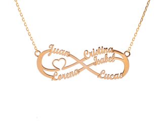 Cadena de oro 9K con colgante infinito