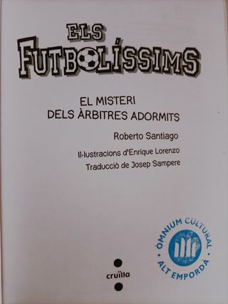 Llibre de lectura Els Futbolissims