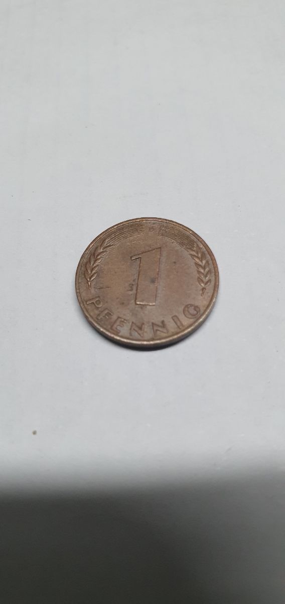 Monedas de 50-10 y 1 pfennig República alemana