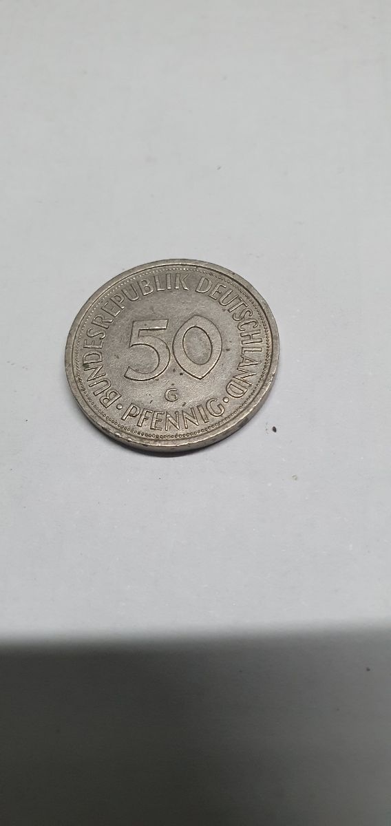 Monedas de 50-10 y 1 pfennig República alemana