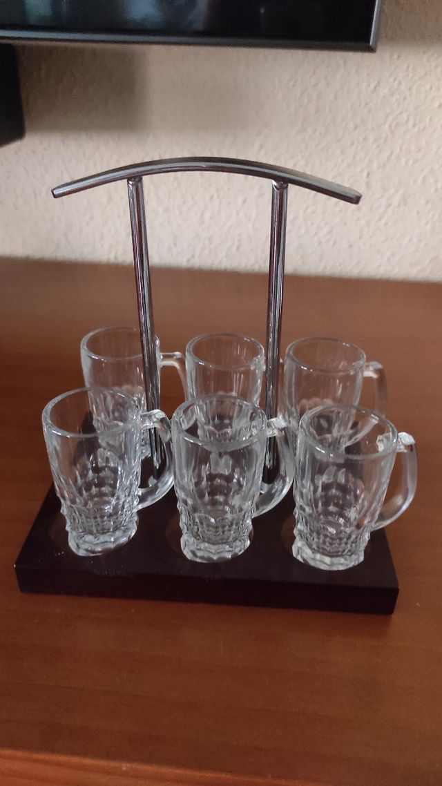 Juego de Chupitos con Bandeja Madera