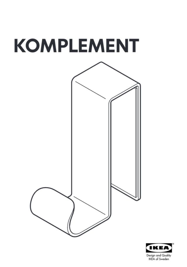 Ikea KOMPLEMENT Hook Gancho para armario.