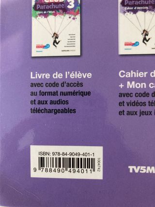 Libro Parachute francés SANTILLANA, 3 ESO