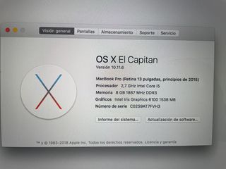 MacBook Pro (retina 13 pulgadas - 2015)