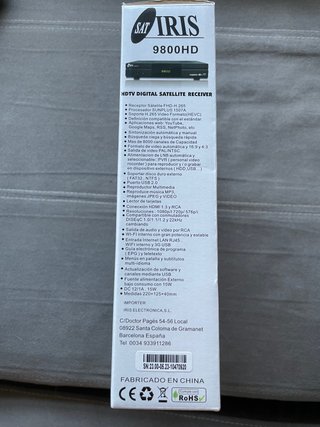 Decodificador SAT IRIS 9800HD