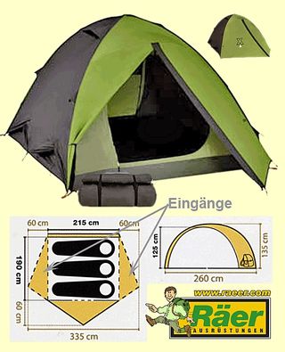 Tienda de campaña 3 personas