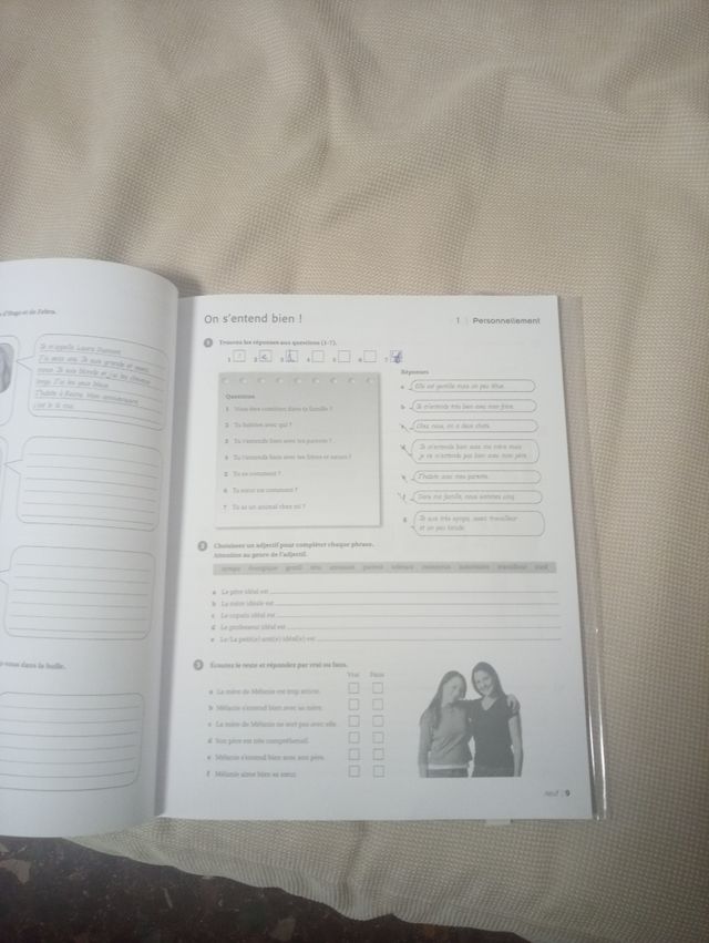 Lote libro + cuaderno frances.Primero bachillerato