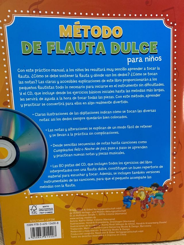 Libro Método de flauta dulce para niños