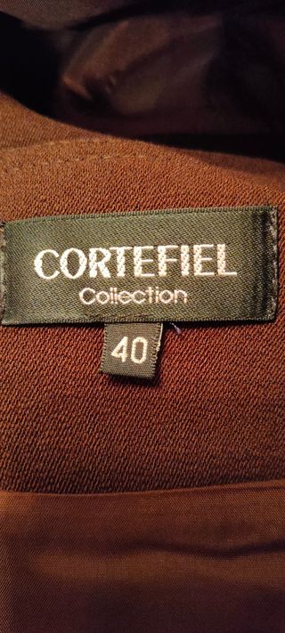 falda marrón chocolate, talla 40