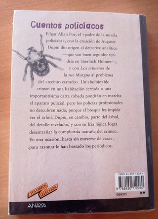 Libro de lectura " Cuentos policiacos"