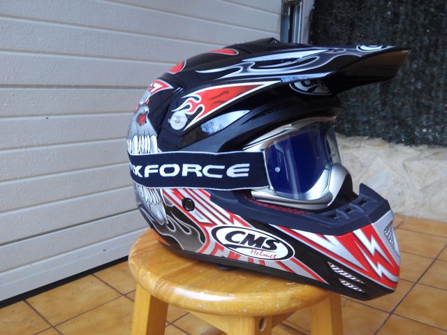 CASCO CMS XR-7 MUTANT ROJO + Gafas MX-FORCE
