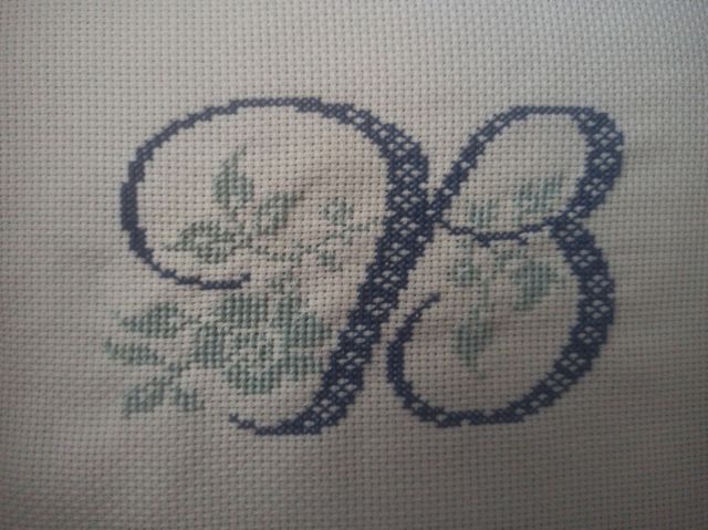 Iniciales a punto de cruz A B C