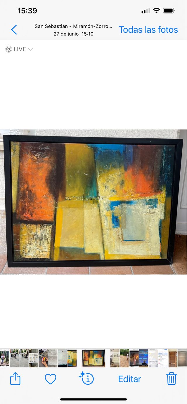 Gran cuadro  pintado a mano  firma "Fabrizio"