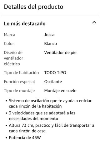VENTILADOR DE TORRE MARCA JOCCA