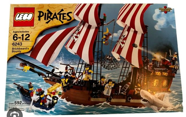 Lego Piratas: barco + isla tesoro + fuerte