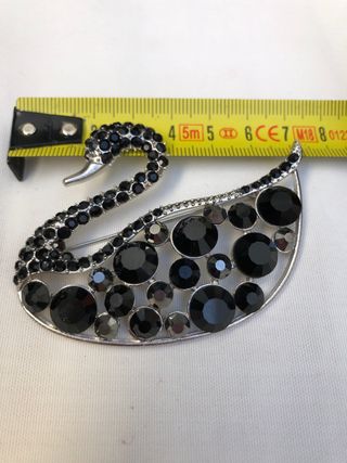 Broche de plata grande Cisne negro