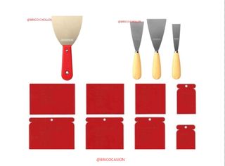 (NUEVO) 12 Espátulas Distintos tipos Parkside