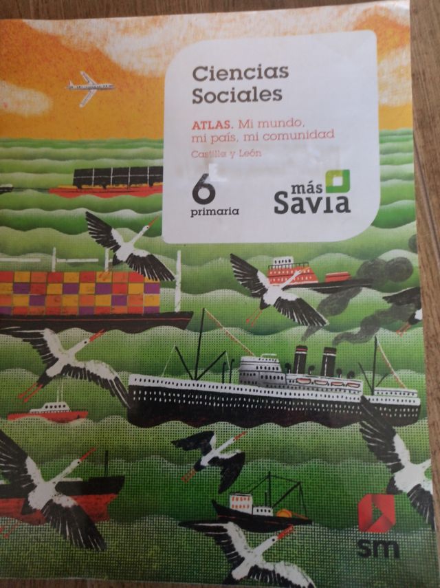 libros 6 sociales primaria más Savia CyL