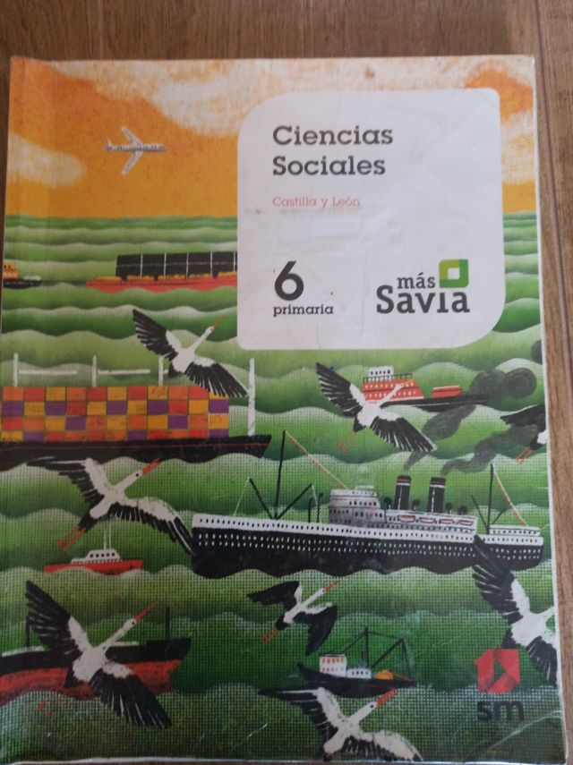 libros 6 sociales primaria más Savia CyL