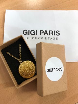 collar chanel gigi paris chapado en oro 