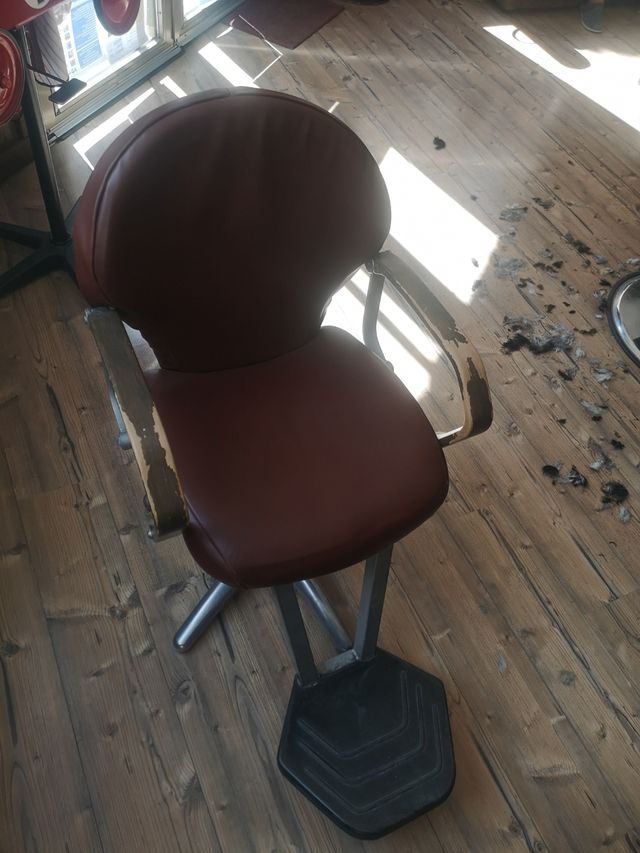 Sillón de barbero vintage
