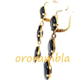 Pendientes oro 18k y piedra natural