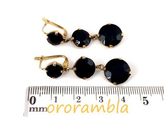 Pendientes oro 18k y piedra natural