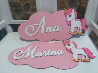 Nombre personalizado en madera