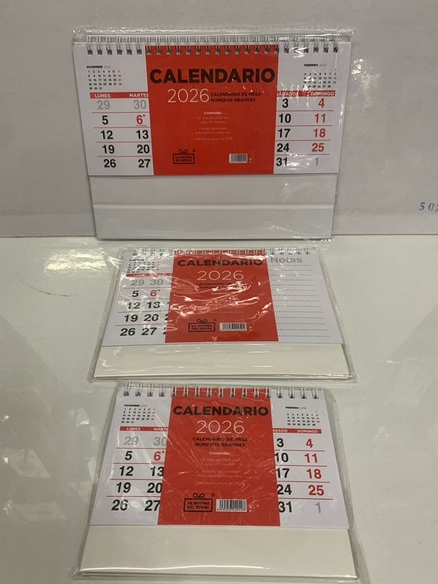 Calendario 2026 de pared para escribir