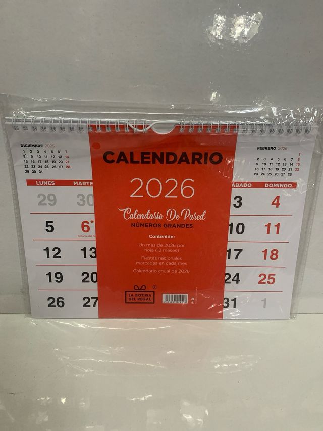 Calendario 2026 de pared para escribir