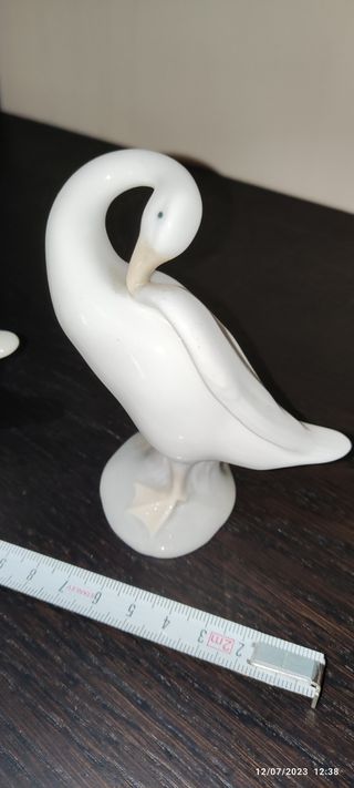 Pareja de ocas de porcelana de Lladró