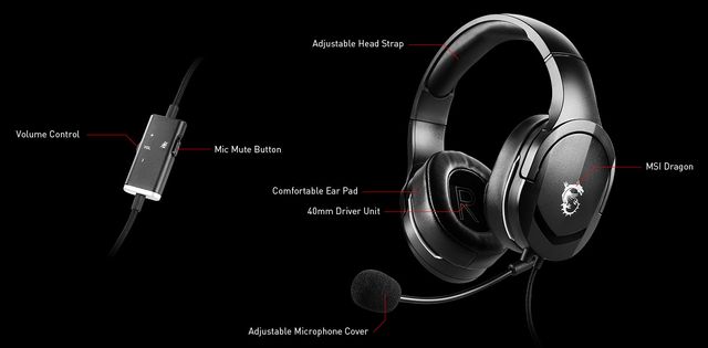 Auriculares gaming MSI Immerse GH20