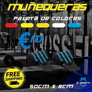 2 MUÑEQUERAS VENDA GIMNASIO CROSSFIT PESAS