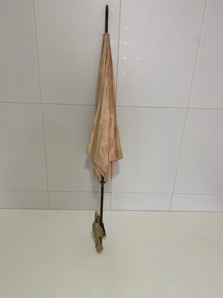 Pieza unica: sombrilla seda y oro S. XIX
