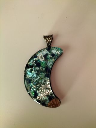 Colgante media luna cristal