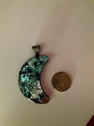 Colgante media luna cristal