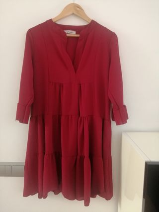 vestido modelo Babydoll con manga 3/4