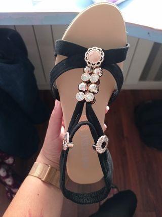 sandalias con cuña talla 38