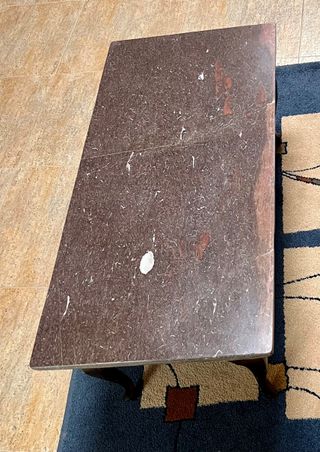 Mesa de centro con mármol marrón / caoba