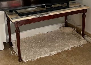 Mesa de centro con mármol blanco / gris