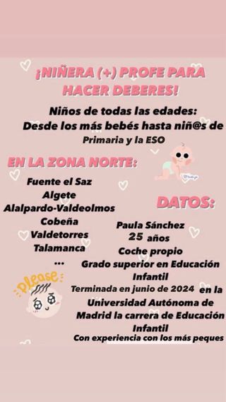 Niñera/Maestra