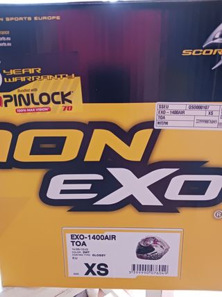 Casco integral XS de fibra de vidrio.