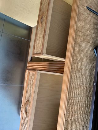 Mueble aparador mimbre años 70