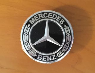 Tappo coprimozzo Mercedes 75mm - nero con corona