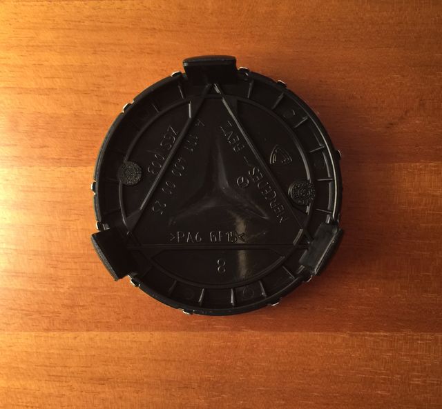 Tappo coprimozzo Mercedes 75mm - nero con corona